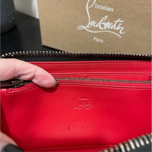 Full INCLUSION Christian Louibuton Panettone Calf Leather Zip around wallet - Picture 10 of 16